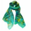 DLUX Scarves DLUX - Perfecto City Scene Silk Digi Print Wrap Blue