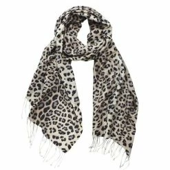 DLUX Scarves DLUX - Ocelot Silk Hand Print Wrap Natural