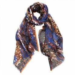 DLUX Scarves DLUX - Jungle Wool/Silk Scarf Animal Stripe 200x70cm