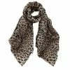 DLUX Scarves DLUX - Jaguar Animal Print Wool/Silk Scarf Tan 190x70cm -Hair Brushes & Grooming shop 177027 Large