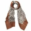 DLUX Scarves DLUX - Darby Dip Spot Wool / Silk Scarf Ginger 190x70cm
