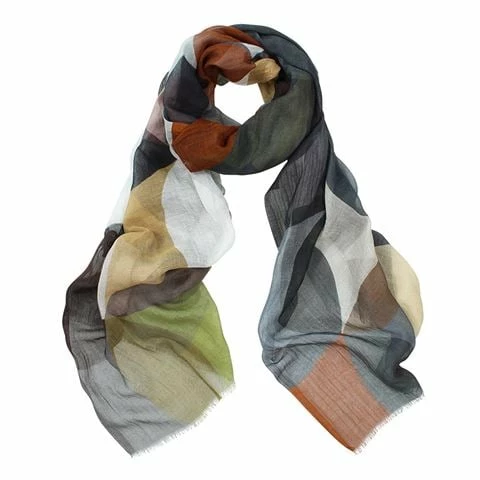 DLUX Scarves DLUX - Clique Abstract Digi Print Obl Scarf Autumn 190x70cm 3 DLUX Scarves DLUX - Clique Abstract Digi Print Obl Scarf Autumn 190x70cm