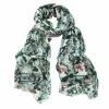 DLUX Scarves DLUX - Flower Rainbow Modal Digi Print Scarf Sage 200x70cm -Hair Brushes & Grooming shop 177048 Large