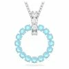 Swarovski Jewellery Swarovski - Exalta Circular Aqua Crystal Pendant W/Rhodium 2 Swarovski Jewellery Swarovski - Exalta Circular Aqua Crystal Pendant W/Rhodium -Hair Brushes & Grooming shop 177706 Large