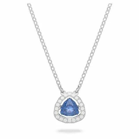 Swarovski Jewellery Swarovski - Millenia Blue Necklace W/Rhodium Plating 3 Swarovski Jewellery Swarovski - Millenia Blue Necklace W/Rhodium Plating