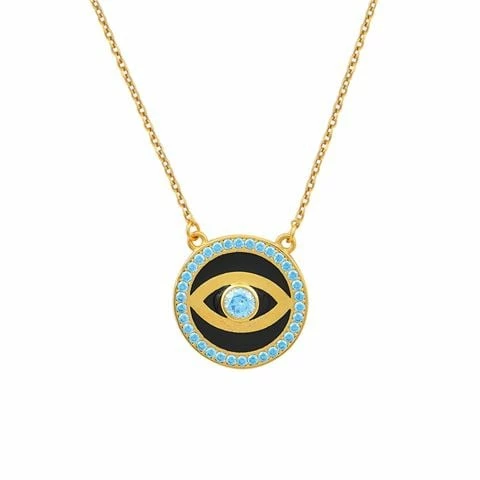 Marianna Lemos - Blue Eye Enamel Necklace 3 Marianna Lemos - Blue Eye Enamel Necklace