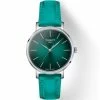 Tissot - Everytime Lady S. Steel Quartz Watch W/Turquoise Dial & Strap 34mm
