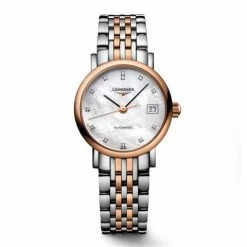 Longines - Mother Of Pearl White 12 Diamonds Rose 25.5mm