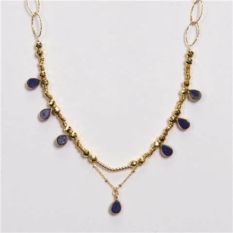 Iosifina - Necklace Drops Blue 3 Iosifina - Necklace Drops Blue