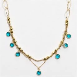 Iosifina - Necklace Drops Turquoise