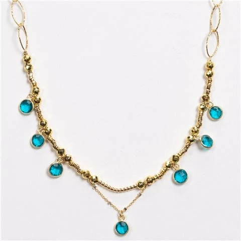Iosifina - Necklace Drops Turquoise 3 Iosifina - Necklace Drops Turquoise