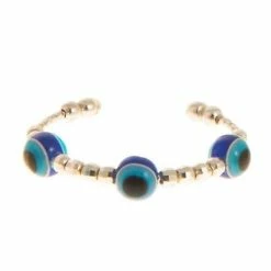 Iosifina - Leoni Shinny Open Greek Eye Silvery Ring