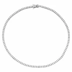 Amber Sceats - Salma Necklace With Cubic Zirconia & Rhodium