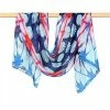 DLUX Scarves DLUX - Cleo Digital Print Oblong Silk Scarf Pink/Blue