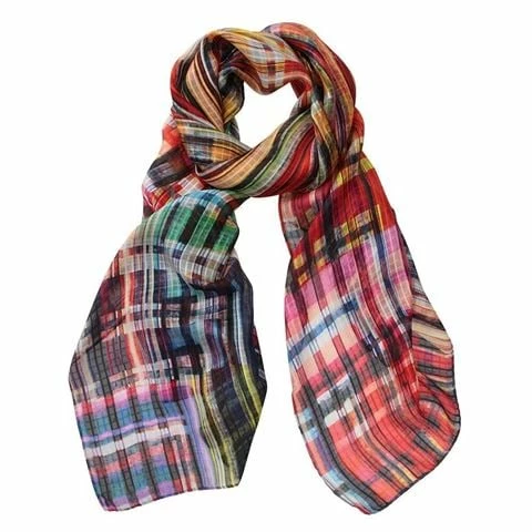 DLUX Scarves DLUX - Rainbow Digital Print Oblong Silk Scarf Multicolour 3 DLUX Scarves DLUX - Rainbow Digital Print Oblong Silk Scarf Multicolour