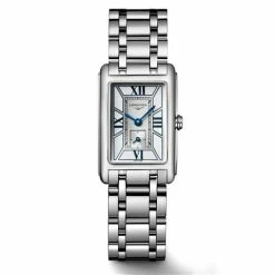 Longines - Dolcevita White Dial Quartz Watch S. Steel W/Blue Hands 20.80x32mm