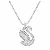 Swarovski Jewellery Swarovski - Iconic Swan Pendant White Rhodium Plated -Hair Brushes & Grooming shop 199454 Large