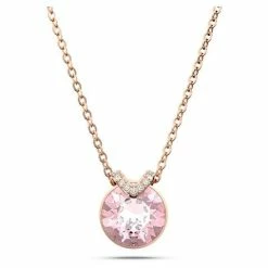 Swarovski Jewellery Swarovski - Bella Pink Crystal & Pavé Bella V Pendant W/Rose Gold Plated Metal