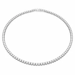 Swarovski Jewellery Swarovski - Matrix Tennis Necklace Round Cut W/Rhodium-Plating Small