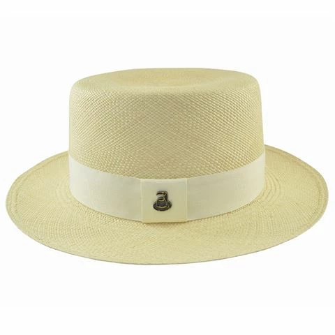 Panama Hats - Boater Large Beige 3 Panama Hats - Boater Large Beige