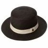 Panama Hats - Boater Large Black -Hair Brushes & Grooming shop 407216 Large