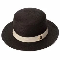 Panama Hats - Boater Extra Large Black