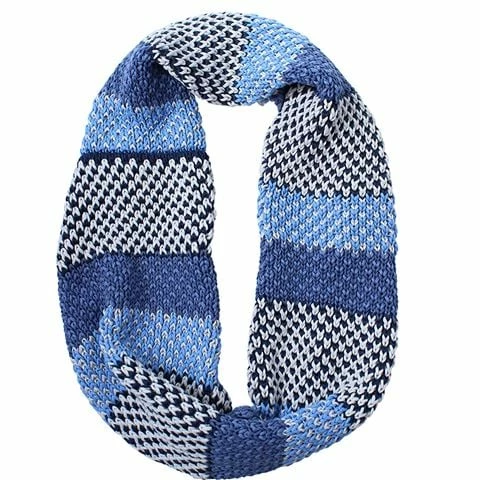 DLUX Scarves DLUX - Issy Cotton Chunky Knit Loop Scarf Navy 3 DLUX Scarves DLUX - Issy Cotton Chunky Knit Loop Scarf Navy