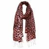 DLUX Scarves DLUX - Felix Animal Silk Print Wrap Rosewood -Hair Brushes & Grooming shop 449111 Large
