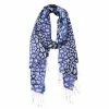 DLUX Scarves DLUX - Felix Animal Silk Print Wrap Navy