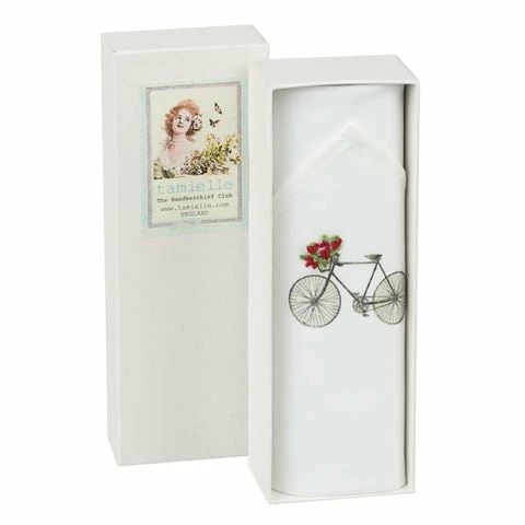 Tamielle - Ladies' Bicycle And Flowers Handkerchief 3 Tamielle - Ladies' Bicycle And Flowers Handkerchief