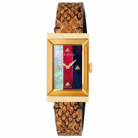 Gucci Watches Gucci - G-Frame Quartz Yellow Gold PVD Rect Dial Watch 3 Gucci Watches Gucci - G-Frame Quartz Yellow Gold PVD Rect Dial Watch