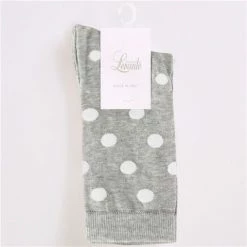 Levante - GiGi Spot Crew Socks Grey Marle Creme