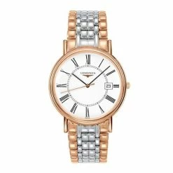 Longines - Presence Wht Dial Ros Gold & S/Steel Watch 38.5mm