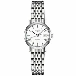 Longines - Elegant White Dial Stainless Steel Watch 25.5mm