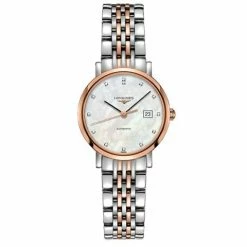 Longines - Elegant Mother Of Pearl White W/13 Diamonds 29mm