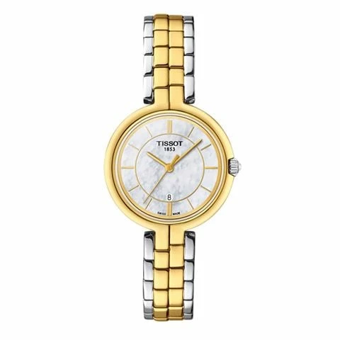 Tissot - Flamingo S/Steel & Gold W/White MOP Dial Watch 30mm 3 Tissot - Flamingo S/Steel & Gold W/White MOP Dial Watch 30mm