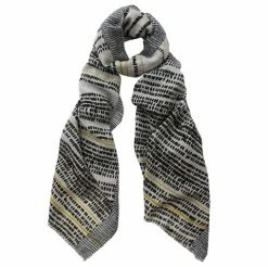 DLUX Scarves DLUX - Dallas Dobby Weave Printed Scarf Black