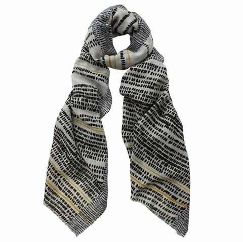 DLUX Scarves DLUX - Dallas Dobby Weave Printed Scarf Black 3 DLUX Scarves DLUX - Dallas Dobby Weave Printed Scarf Black