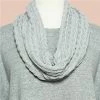DLUX Scarves DLUX - Luca Cable Knit Loop Scarf Grey -Hair Brushes & Grooming shop 593825 Large