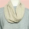 DLUX Scarves DLUX - Luca Cable Knit Loop Scarf Natural -Hair Brushes & Grooming shop 593827 Large