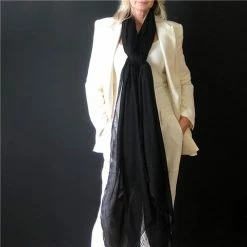 Cashmere Luxe - Cloud Cashmere Handloom Wrap Black