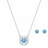 Swarovski Jewellery Swarovski - Sparkling Dance Blue Rhodium Set
