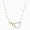 Swarovski Jewellery Swarovski - Infinity Necklace Heart Crystal Rose Gold -Hair Brushes & Grooming shop 861602 Large
