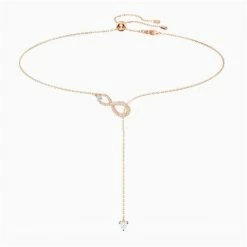 Swarovski Jewellery Swarovski - Infinity Y Necklace Rose Gold-Toned Plate
