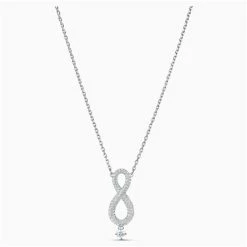 Swarovski Jewellery Swarovski - Infinity Necklace Long White Rhodium Plated