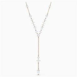 Swarovski Jewellery Swarovski - Attract Y White Rose Gold Tone Plated Necklace