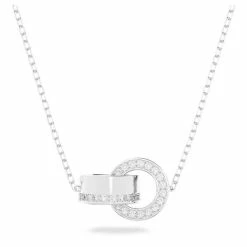 Swarovski Jewellery Swarovski - Hollow Pavé Intertwined Pendant Rhodium Plate SM