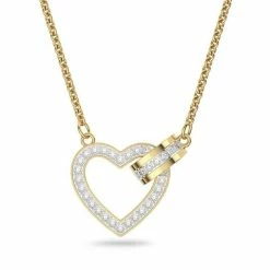 Swarovski Jewellery Swarovski - Lovely Heart Necklace Pavé W/Gold-Tone Plate