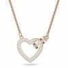 Swarovski Jewellery Swarovski - Lovely Heart Necklace Pavé W/Rose-Gold Tone -Hair Brushes & Grooming shop 862025 Large