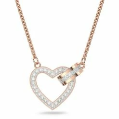 Swarovski Jewellery Swarovski - Lovely Heart Necklace Pavé W/Rose-Gold Tone